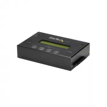 StarTech.com 1:1 Standalone pevný disk duplikátor & mazanie, SATA HDD/SSD Disk kloner & mazanie, LCD displej, TAA kompatibilný, nezávislý od operačného systému