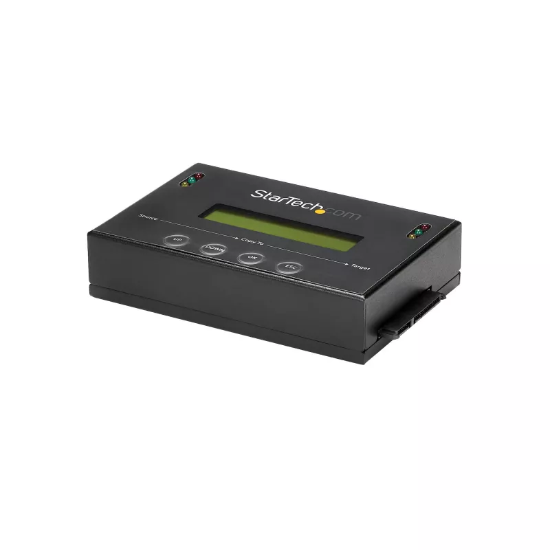 StarTech.com 1:1 Standalone pevný disk duplikátor & mazanie, SATA HDD/SSD Disk kloner & mazanie, LCD displej, TAA kompatibilný, nezávislý od operačného systému