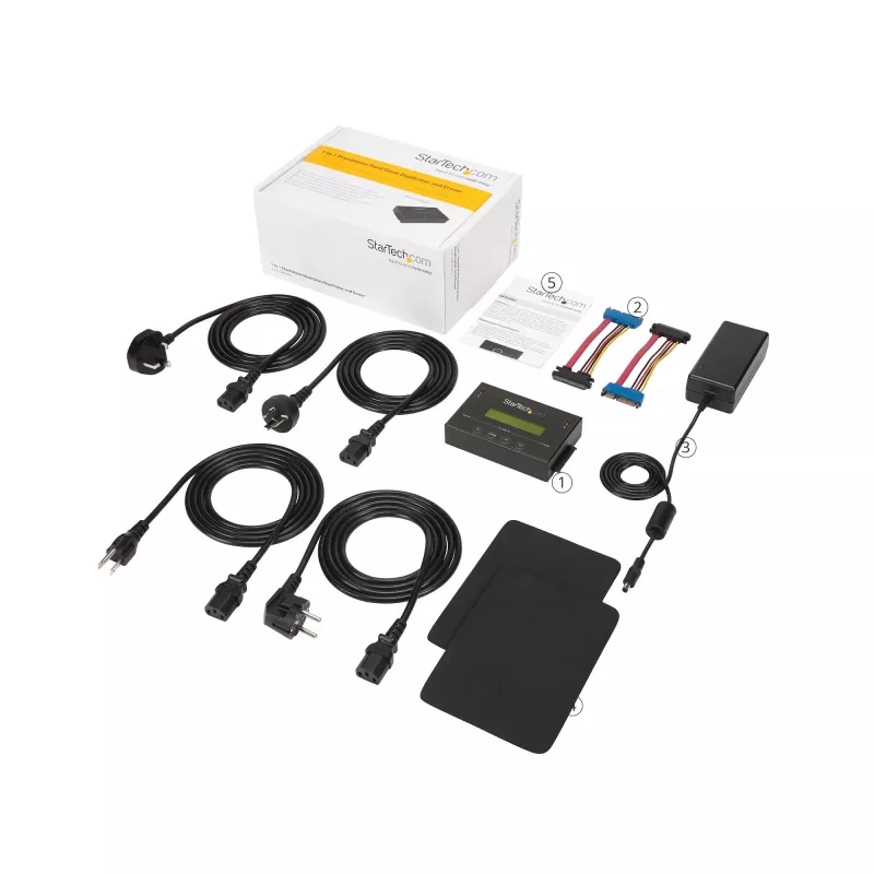 StarTech.com 1:1 Standalone pevný disk duplikátor & mazanie, SATA HDD/SSD Disk kloner & mazanie, LCD displej, TAA kompatibilný, nezávislý od operačného systému