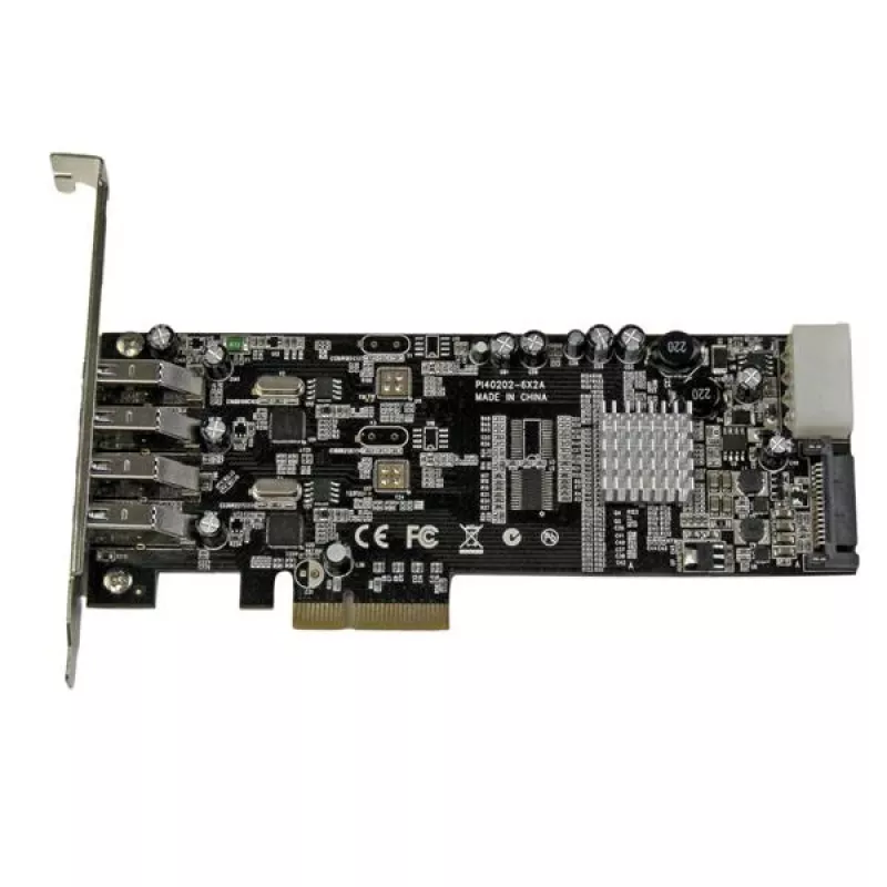 StarTech.com 4 port PCI Express (PCIe) SuperSpeed USB 3.0 karta adaptér s 2 dedikovanými 5-Gbit/s kanálmi – UASP – SATA / LP4 napájanie