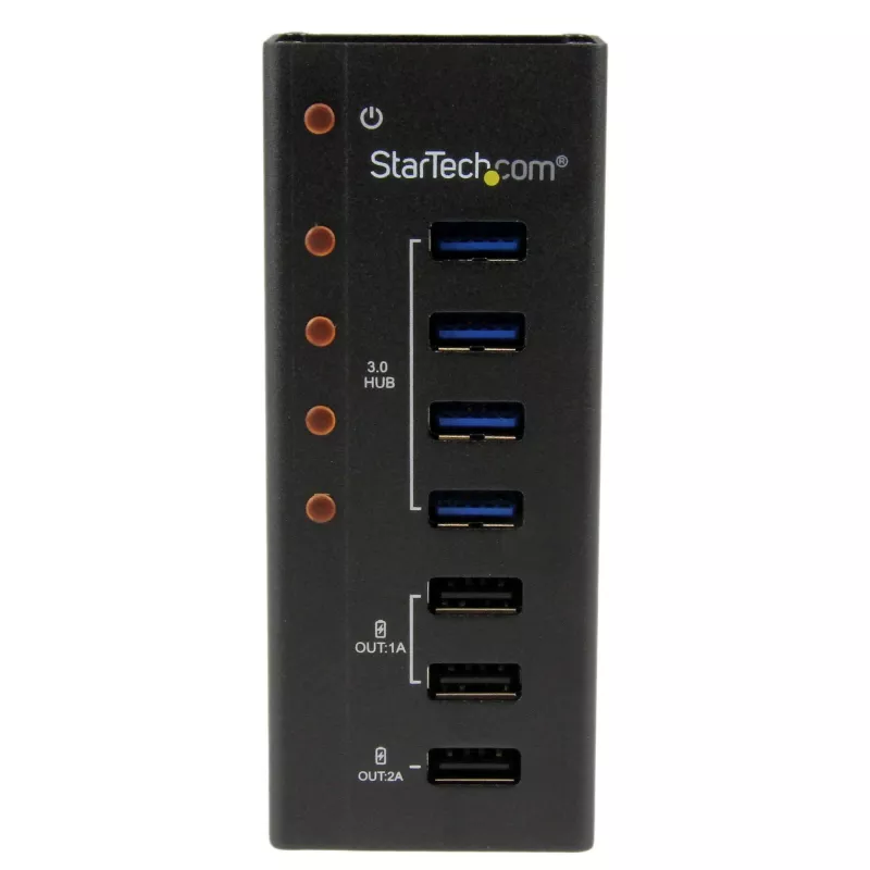StarTech.com 4 port USB 3.0 hub plus 3 špeciálne USB nabíjacie porty…