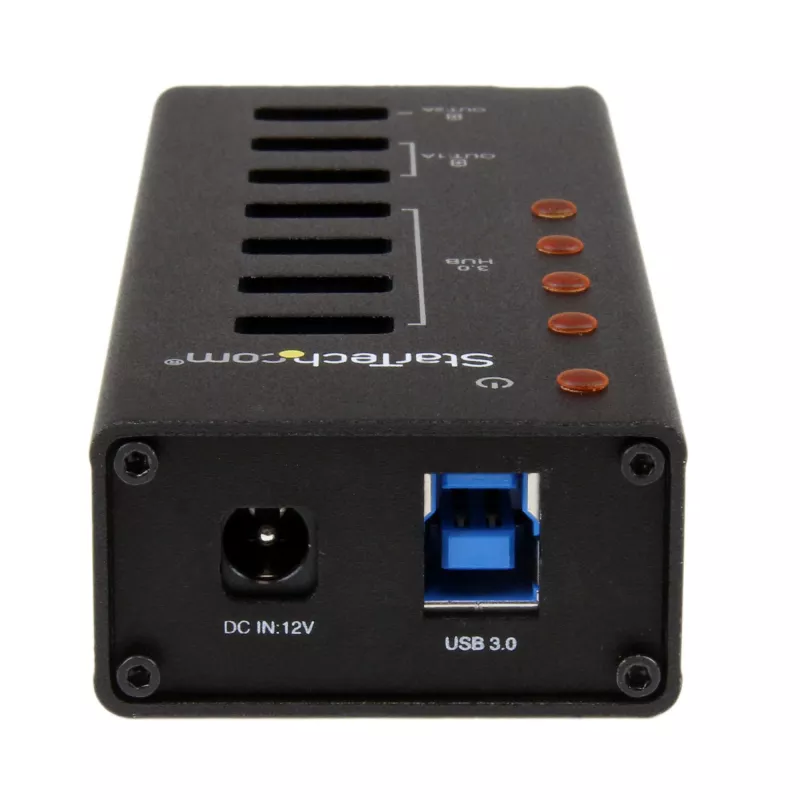 StarTech.com 4 port USB 3.0 hub plus 3 špeciálne USB nabíjacie porty…