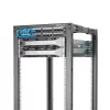 StarTech.com 4-stĺpikový 42U mobilný open-frame serverový rack, štvrostĺpikový 19 inch sieťový rack s kolieskami, pojazdný rack s nastaviteľnou hĺbkou pre počítače/AV/dáta/IT vybavenie – kolieska, vyrovnávacie nožičky alebo montáž na podlahu