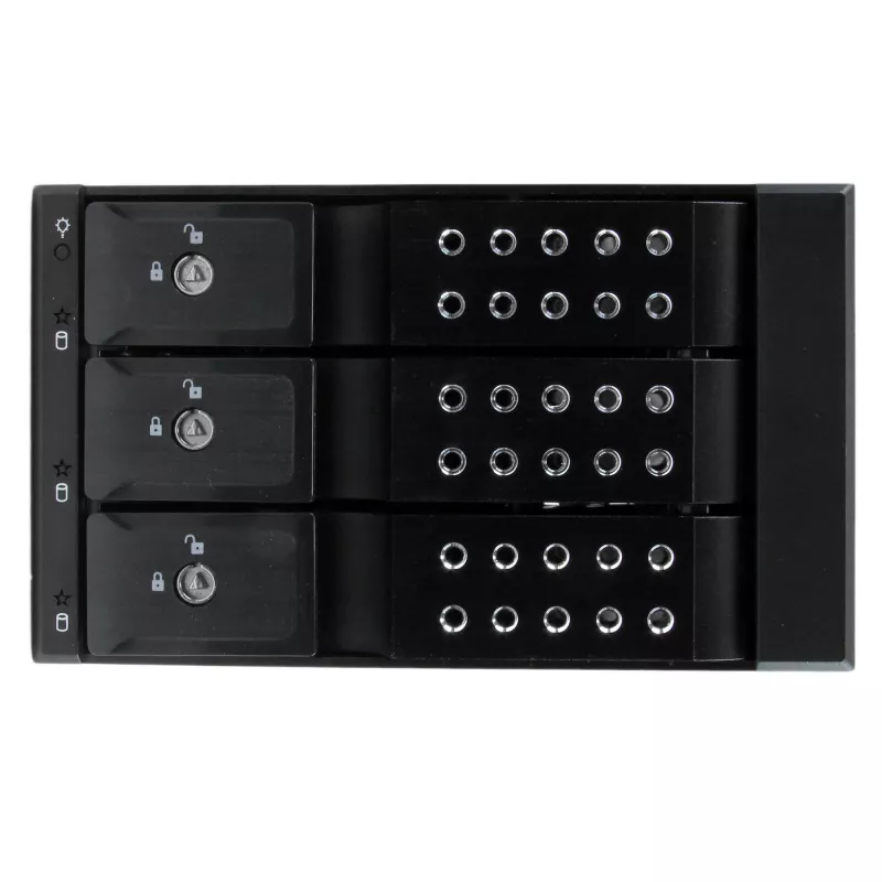 StarTech.com 3-slotový hliníkový tray-less hot-swap mobilný rack backplane pre 3,5