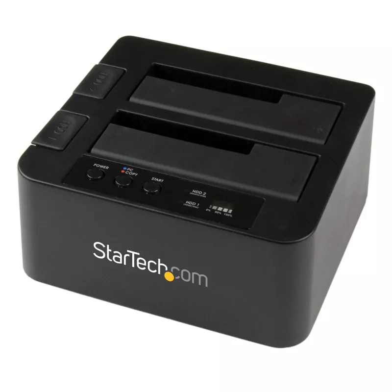 StarTech.com Dual Bay duplikátor pevných diskov, standalone USB 3.0 (5 Gbit/s) / eSATA na 2,5/3,5