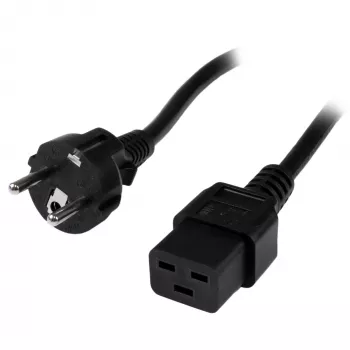 StarTech.com 2m (6ft) počítačový napájací kábel, 16AWG, EU Schuko na C19, 16A 250V, čierny náhradný AC napájací kábel, napájací kábel k tlačiarni, napájací kábel k PC zdroju, napájací kábel k monitoru – UL certifikovaný