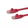 StarTech.com 2m CAT6 ethernetový kábel – Red CAT 6 gigabitový ethernetový kábel – 250MHz 100W PoE RJ45 UTP sieťový/patch kábel bez zaistenia s odľahčením ťahu, jednotlivo testovaný