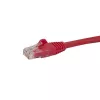 StarTech.com 2m CAT6 ethernetový kábel – Red CAT 6 gigabitový ethernetový kábel – 250MHz 100W PoE RJ45 UTP sieťový/patch kábel bez zaistenia s odľahčením ťahu, jednotlivo testovaný