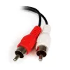 StarTech.com 15 cm stereo audio kábel – 3,5-mm jack konektor samica na 2x RCA konektor samec