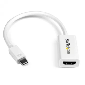 StarTech.com Mini DisplayPort na HDMI adaptér - aktívny mDP na HDMI video konvertor - 4K 30Hz - Mini DP alebo Thunderbolt 1/2 Mac/PC na HDMI monitor/televízor/obrazovku - mDP 1.2 na HDMI adaptér dongle - biely