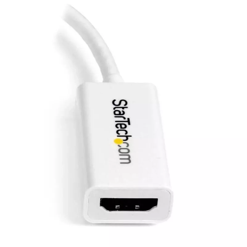 StarTech.com Mini DisplayPort na HDMI adaptér - aktívny mDP na HDMI video konvertor - 4K 30Hz - Mini DP alebo Thunderbolt 1/2 Mac/PC na HDMI monitor/televízor/obrazovku - mDP 1.2 na HDMI adaptér dongle - biely