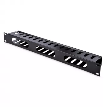 StarTech.com horizontálny 1U serverový rack káblový manažment finger duct s krytom – 19 inch sieťový rack káblový kanál krycí panel – štrbinový káblový kanál