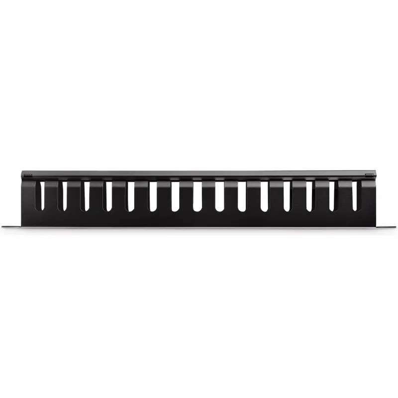 StarTech.com horizontálny 1U serverový rack káblový manažment finger duct s krytom – 19