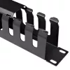 StarTech.com horizontálny 1U serverový rack káblový manažment finger duct s krytom – 19