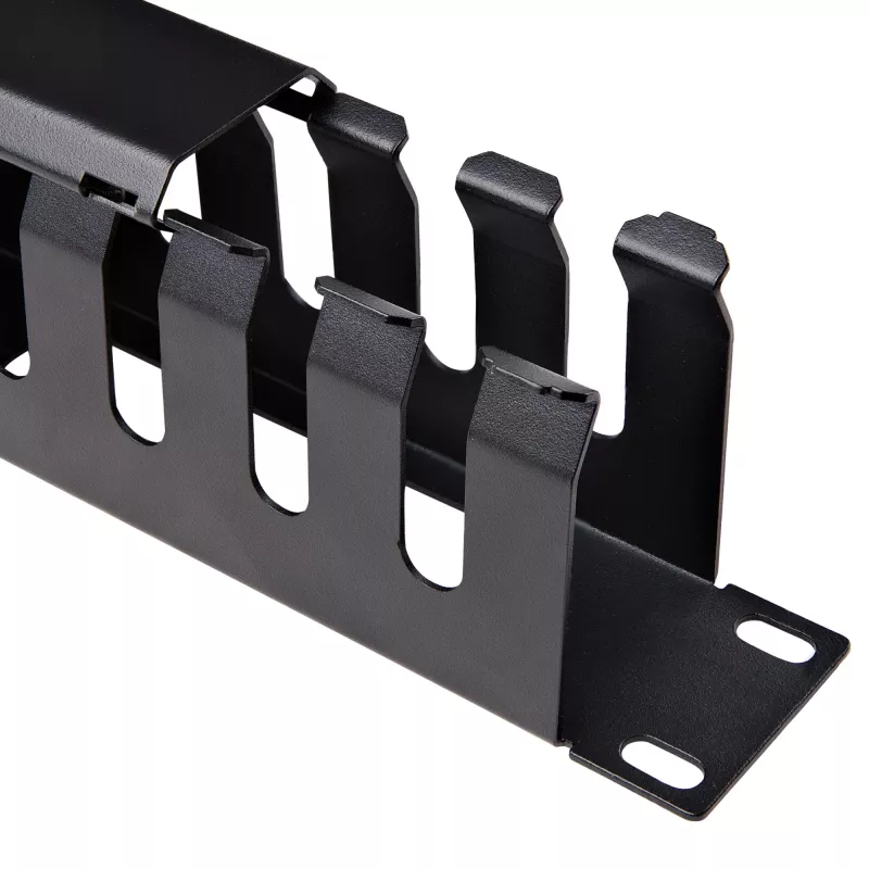 StarTech.com horizontálny 1U serverový rack káblový manažment finger duct s krytom – 19
