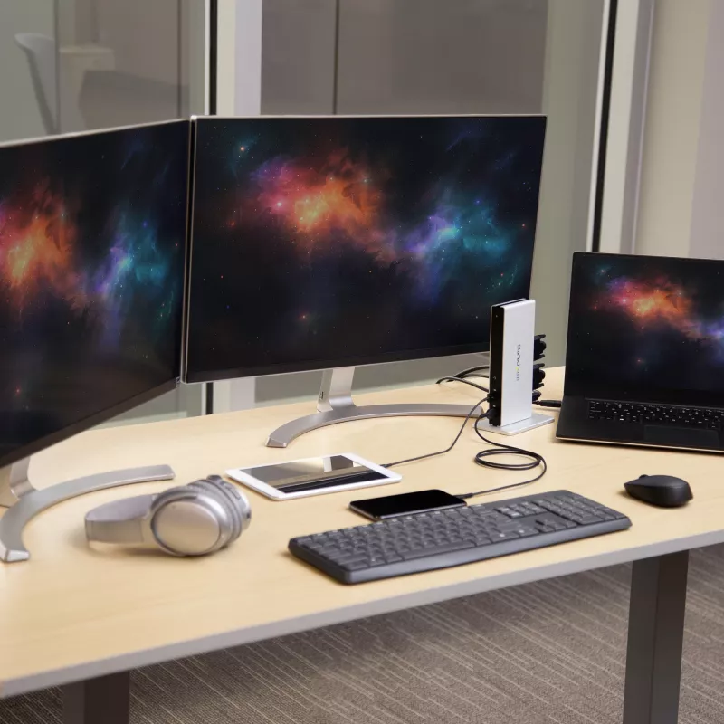 StarTech.com Dual-Monitor USB 3.0 dokovacia stanica s DVI a vertikálnym stojanom