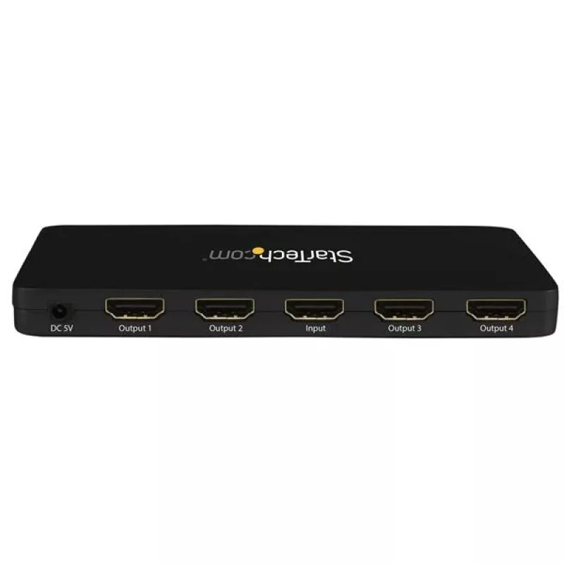 StarTech.com 4K HDMI 4-portový video splitter – 1x4 HDMI splitter s robustným hliníkovým puzdrom – 4K 30Hz