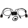 StarTech.com 2-portový USB VGA káblový KVM switch – USB napájaný s diaľkovým prepínačom