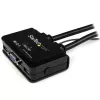 StarTech.com 2-portový USB VGA káblový KVM switch – USB napájaný s diaľkovým prepínačom