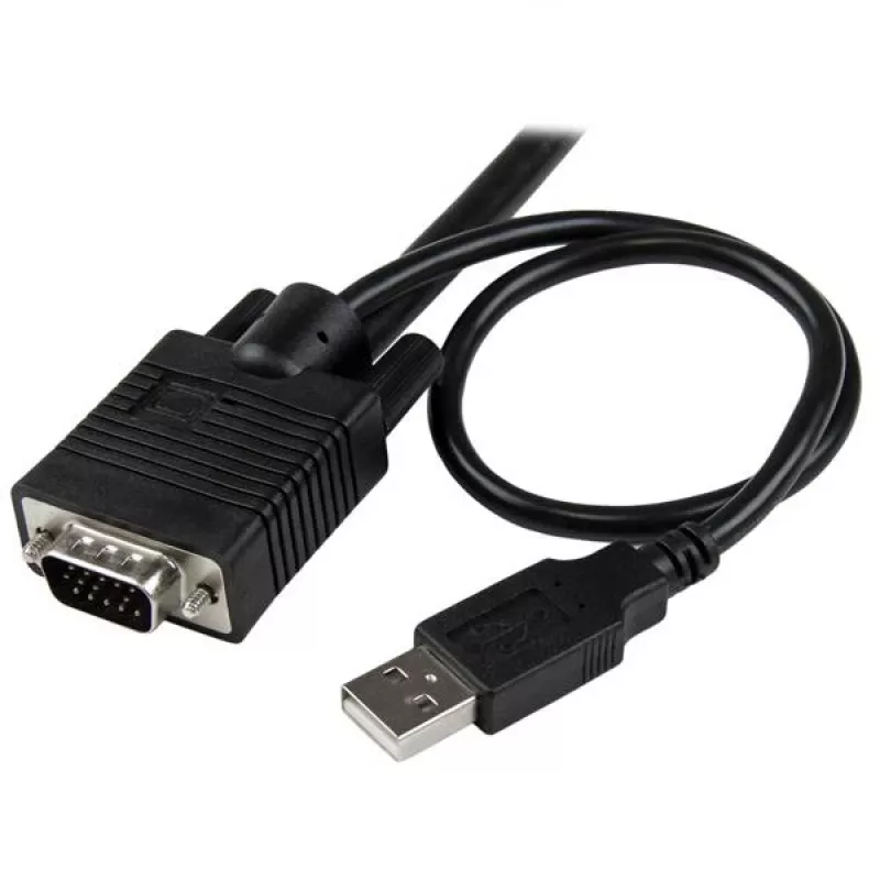 StarTech.com 2-portový USB VGA káblový KVM switch – USB napájaný s diaľkovým prepínačom