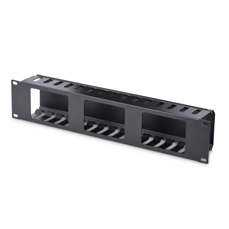 StarTech.com horizontálny 2U serverový rack káblový manažment finger duct s krytom – 19