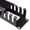 StarTech.com horizontálny 2U serverový rack káblový manažment finger duct s krytom – 19