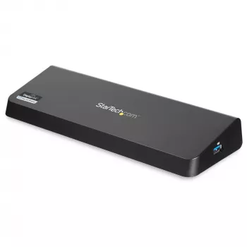StarTech.com USB 3.0 dokovacia stanica Dual-Monitor s HDMI & 4K DisplayPort – USB 3.0 na 4x USB-A, ethernet, HDMI a DP – univerzálna USB Type-A dokovacia stanica k notebooku pre Mac & Windows