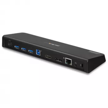 StarTech.com USB 3.0 dokovacia stanica Dual-Monitor s HDMI & 4K DisplayPort – USB 3.0 na 4x USB-A, ethernet, HDMI a DP – univerzálna USB Type-A dokovacia stanica k notebooku pre Mac & Windows