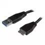 StarTech.com tenký Micro USB 3.0 kábel - M/M - 3m (10ft), 3 m, USB A, Micro-USB B, USB 3.2 Gen 1 (3.1 Gen 1), samec/samec, čierny