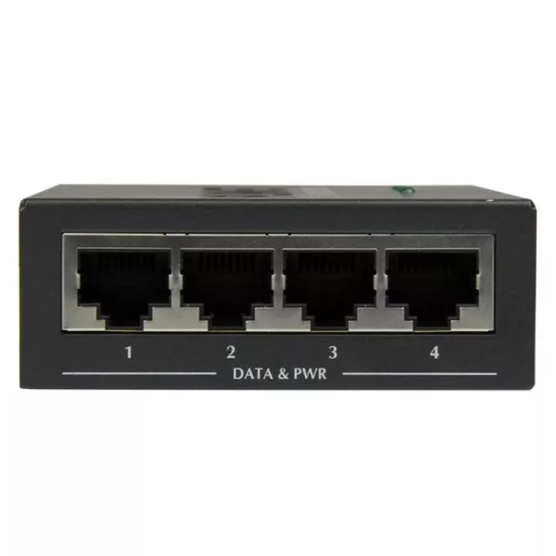 StarTech.com 4-portový gigabitový Midspan – PoE+ injektor – 802.3at/af