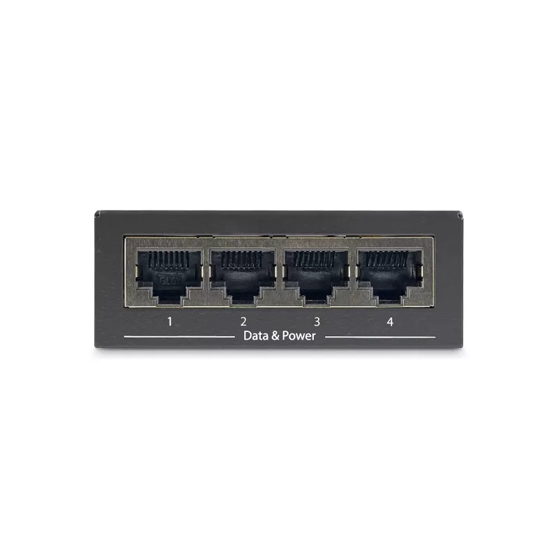 StarTech.com 4-portový gigabitový Midspan – PoE+ injektor – 802.3at/af
