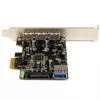 StarTech.com 4-portová PCI Express USB 3.0 karta, PCIe, USB 3.2 Gen 1 (3.1 Gen 1), Full-Height / Low-Profile, PCI 2.0, čierna, nehrdzavejúca oceľ, 3 m