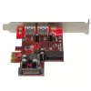 StarTech.com 4-portová PCI Express USB 3.0 karta – 2 externé a 2 interné – SATA napájanie – podpora UASP – 2 interné (IDC) hlavičky v štýle základnej dosky