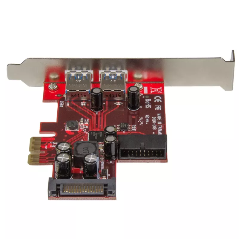 StarTech.com 4-portová PCI Express USB 3.0 karta – 2 externé a 2 interné – SATA napájanie – podpora UASP – 2 interné (IDC) hlavičky v štýle základnej dosky