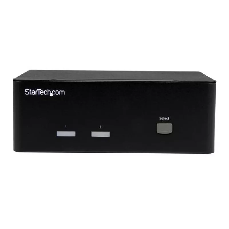 StarTech.com 2-portový KVM prepínač s duálnym VGA – USB 2.0, 1920 x 1200 pixelov, Full HD, 18 W, čierny