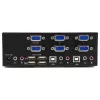 StarTech.com 2-portový KVM prepínač s duálnym VGA – USB 2.0, 1920 x 1200 pixelov, Full HD, 18 W, čierny