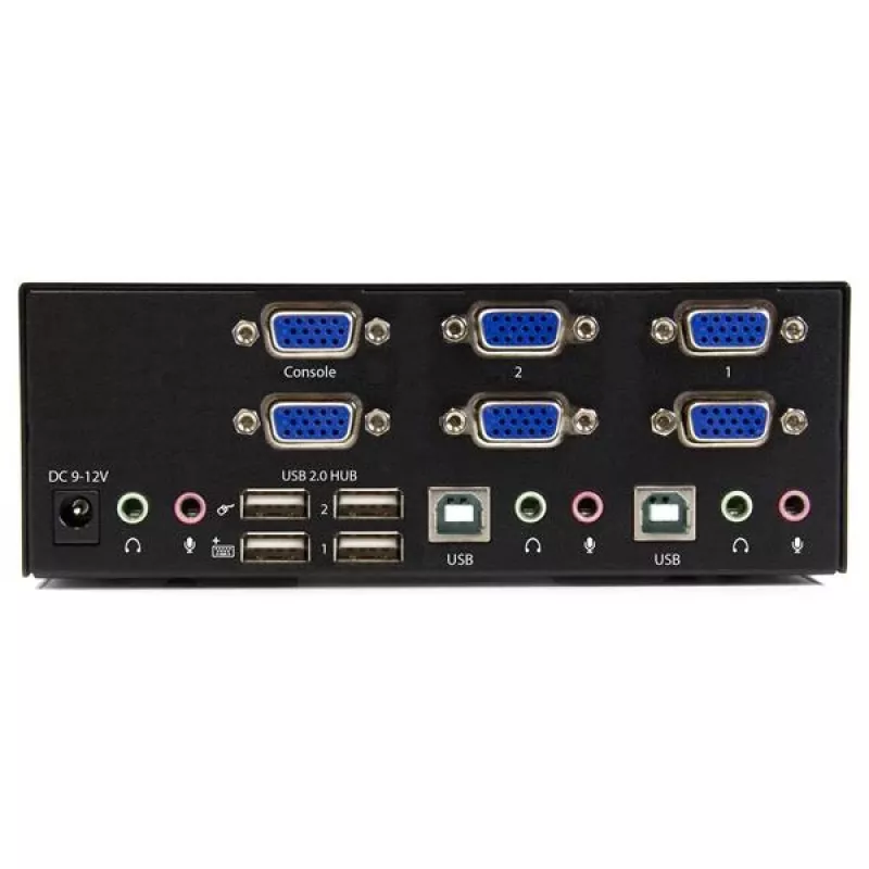 StarTech.com 2-portový KVM prepínač s duálnym VGA – USB 2.0, 1920 x 1200 pixelov, Full HD, 18 W, čierny