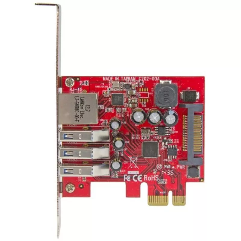 StarTech.com 3-portová PCI Express USB 3.0 karta + gigabitový Ethernet