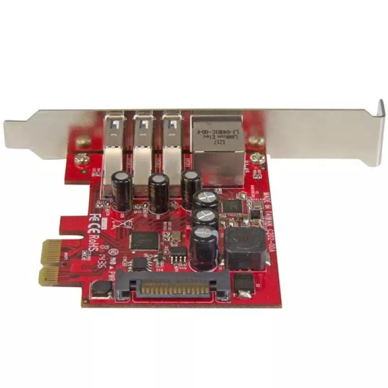 StarTech.com 3-portová PCI Express USB 3.0 karta + gigabitový Ethernet
