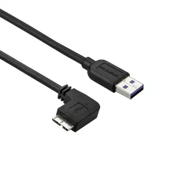 StarTech.com tenký Micro USB 3.0 kábel – M/M – ľavouhlý Micro-USB – 0,5 m (20 palcov)