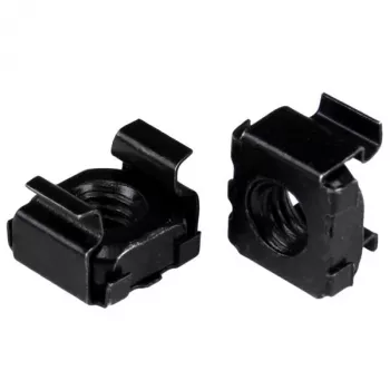 StarTech.com M5 klietkové matice – balenie 100 ks, čierna, klietková matica, oceľ, čierna, M5, 13 mm, 13 mm