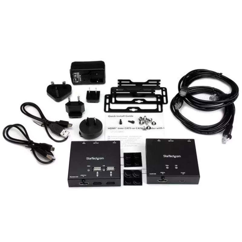 StarTech.com HDMI-over-CAT6 extender so 4-portovým USB hubom – 50 m – 1080p