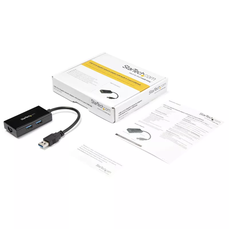 StarTech.com USB na Ethernet adaptér, USB 3.0 na 10/100/1000 Gigabit Ethernet LAN konvertor pre notebooky, 11,8