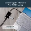 StarTech.com USB na Ethernet adaptér, USB 3.0 na 10/100/1000 Gigabit Ethernet LAN konvertor pre notebooky, 11,8