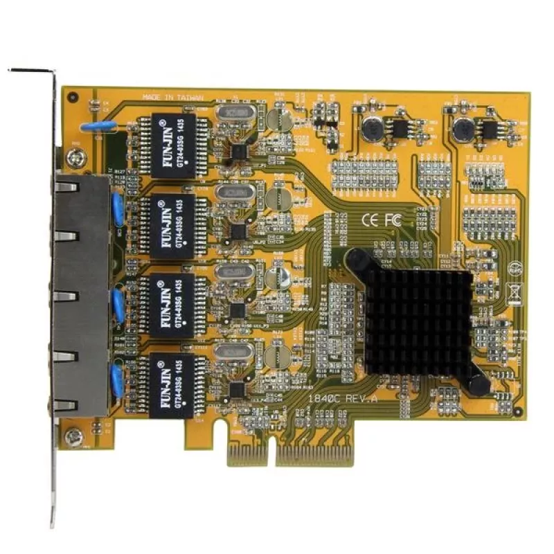 StarTech.com 4-portová PCIe Gigabit sieťová karta, interná, káblová, PCI Express, Ethernet, 2000 Mbit/s