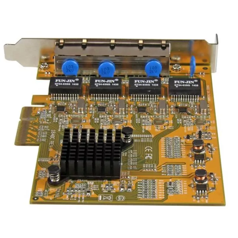 StarTech.com 4-portová PCIe Gigabit sieťová karta, interná, káblová, PCI Express, Ethernet, 2000 Mbit/s