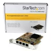StarTech.com 4-portová PCIe Gigabit sieťová karta, interná, káblová, PCI Express, Ethernet, 2000 Mbit/s