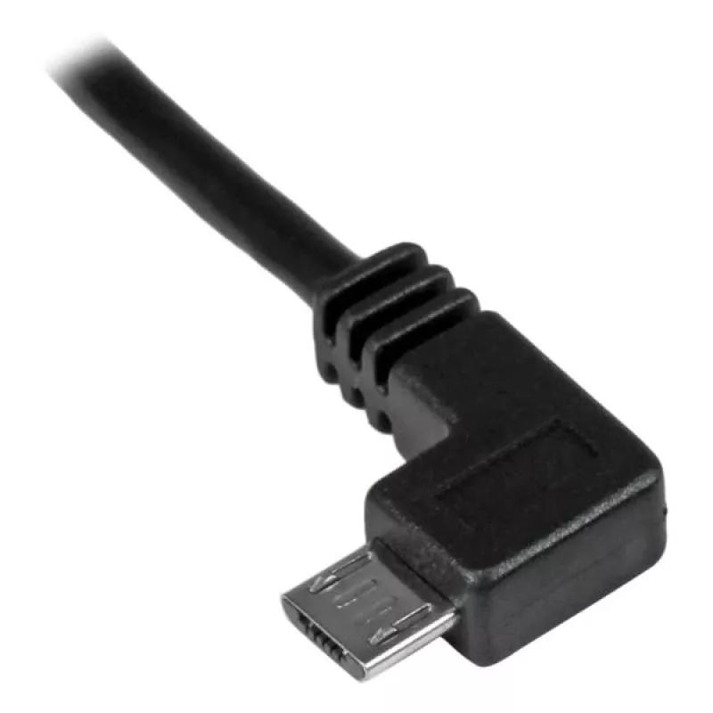 StarTech.com Micro-USB nabíjací a synchronizačný kábel M/M – ľavouhlý Micro-USB – 24 AWG – 2 m
