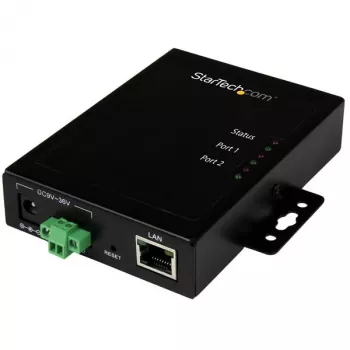 StarTech.com 2-portový Serial-to-IP Ethernet Device Server – RS232 – kovový a montovateľný