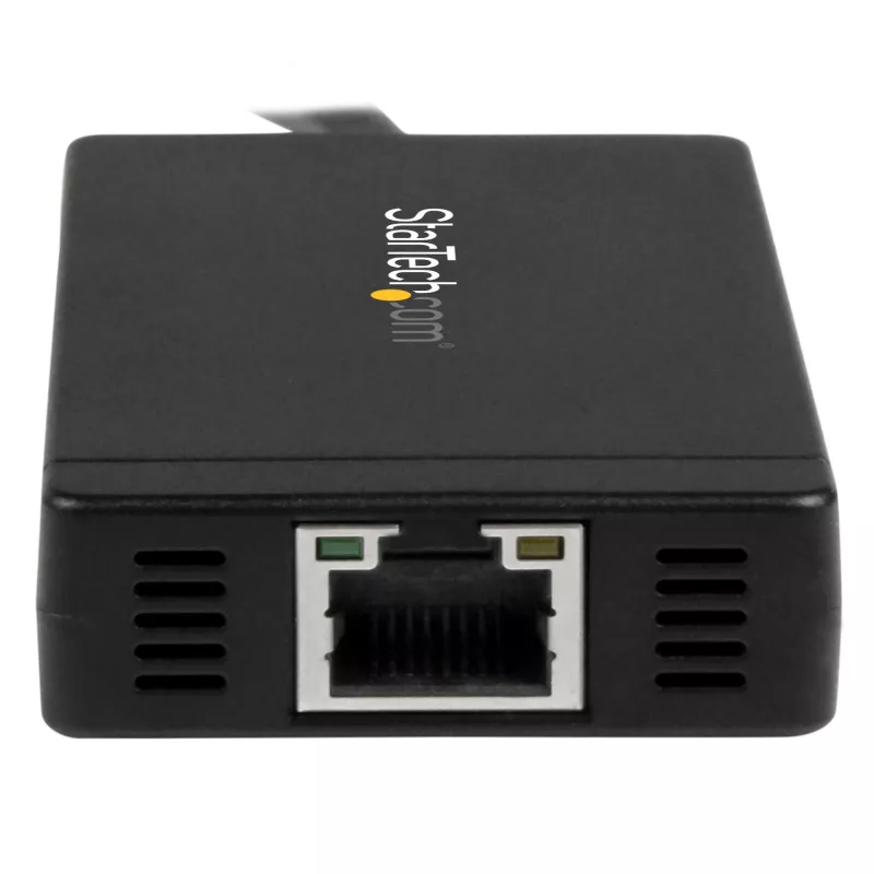 StarTech.com 3-portový USB 3.0 hub plus Gigabit Ethernet – USB-C – vrátane napájacieho zdroja